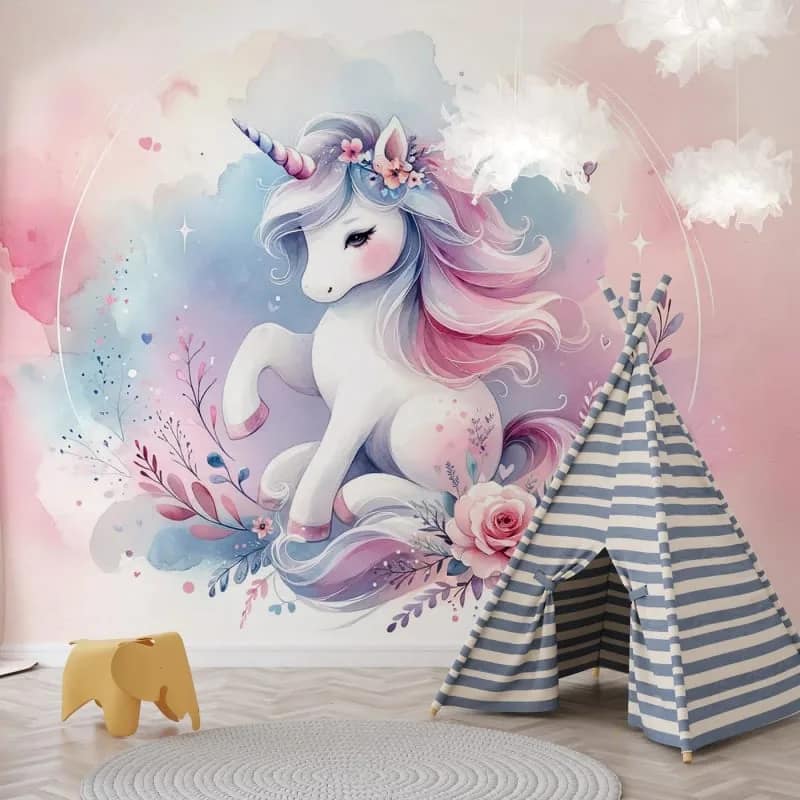 Unicorn Çocuk Odası Duvar Kağıtları