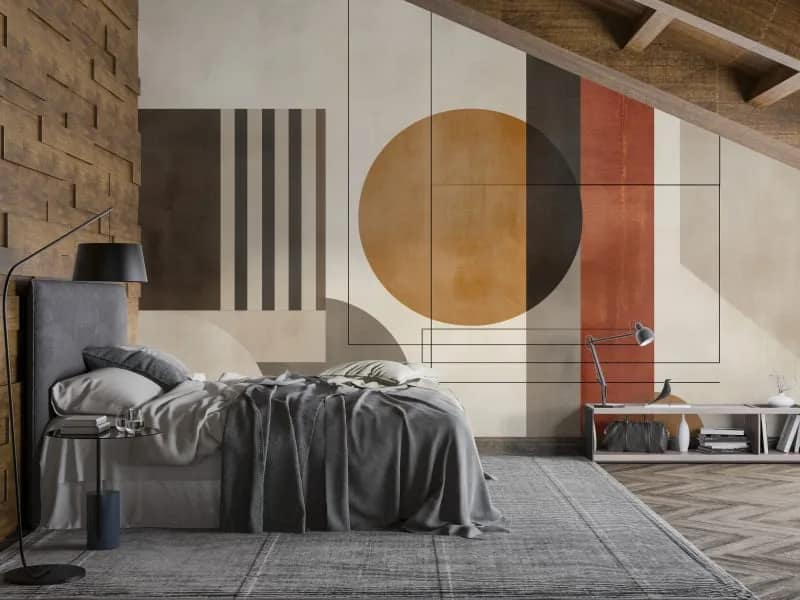 Geometrik Desenli Duvar Kağıtları